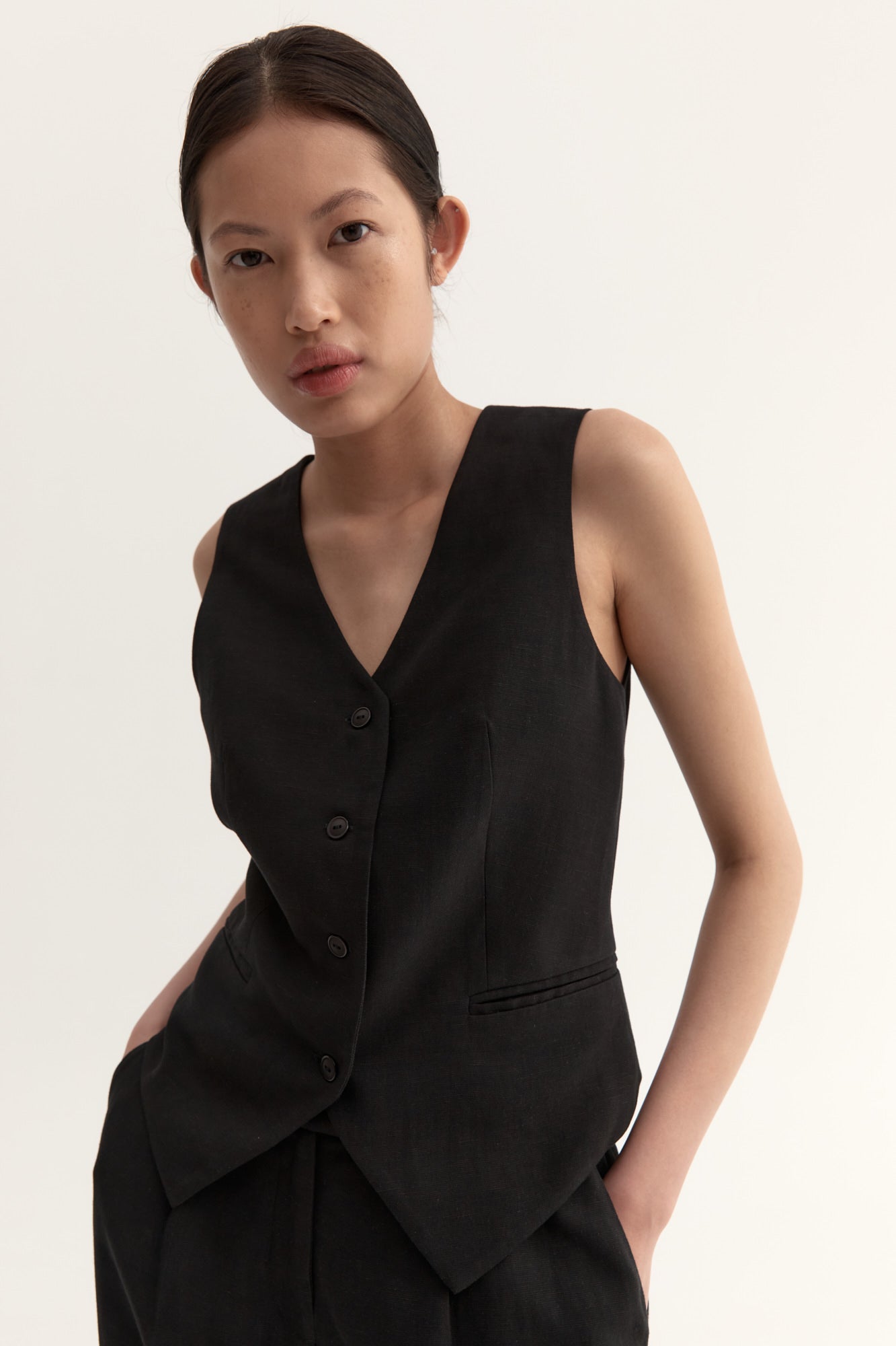 BONITA VEST BLACK HYDE STONE